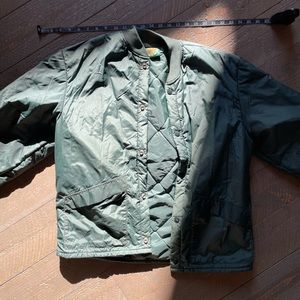 green bomber jacket